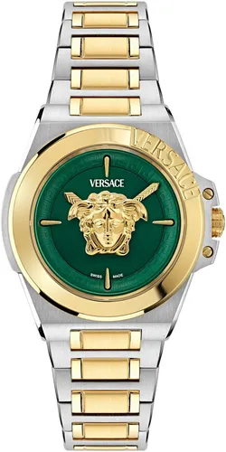 Versace VE8D00524 Hera Lady grün silber gold Edelstahl Damen Uhr NEU