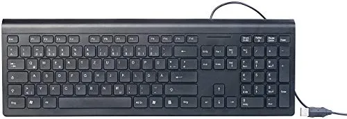 GeneralKeys PC Tastatur: Moderne USB-Tastatur mit Nummernblock, deutsches Layout (QWERTZ) (PC mit Kabel, Mac, Computer)