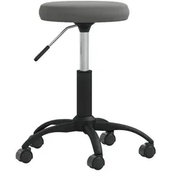 vidaXL Massagehocker Samt Dunkelgrau - Stylischer Massagehocker mit 360-Grad-Schwenksitz, höhenverstellbar dank Gasdruckfeder. Ideal für Friseursalons, Büros oder Zuhause - bequem und robust!