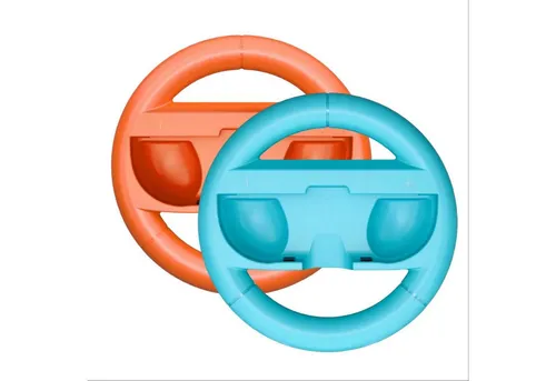 Wigento Handyhülle Für Nintendo Switch 2 Joy-Con 2er Set Racing-Lenkrad-Griffe Zweifarbig, Ergonomisch, Rutschfest, Leicht, Strapazierfähig