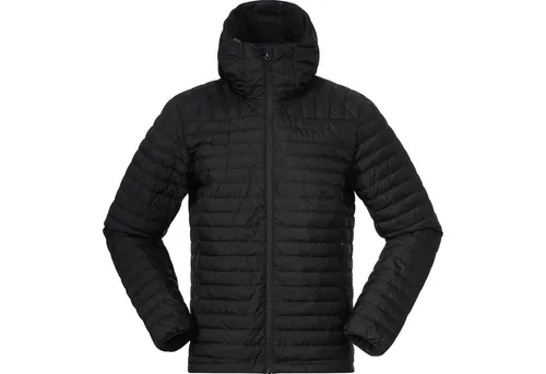 Bergans Funktionsjacke LAVA LIGHT DOWN JACKET mit Kapuze Schwarz S - Leichte Funktionsjacke für Wanderungen, mit recyceltem Außenmaterial und hochwertiger Daunenisolierung für optimalen Komfort und Wärme.