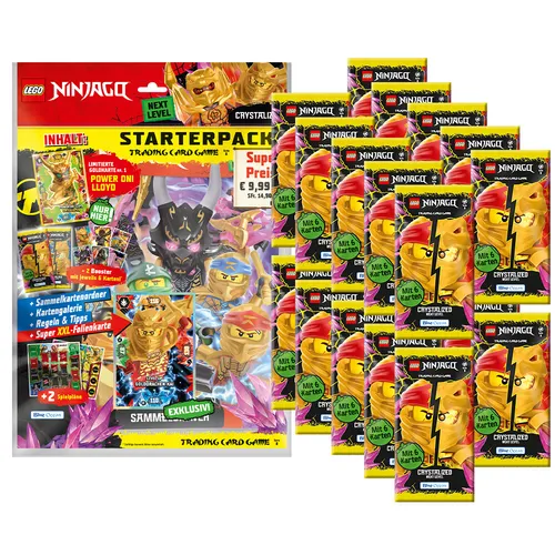 LEGO Ninjago Serie 8 NEXT LEVEL - Starter + 20 Booster - TCG OVP Packs, spannende Erweiterung für das LEGO Ninjago Sammelkartenspiel mit 1 Starter und 20 Booster für noch mehr Spielvergnügen!