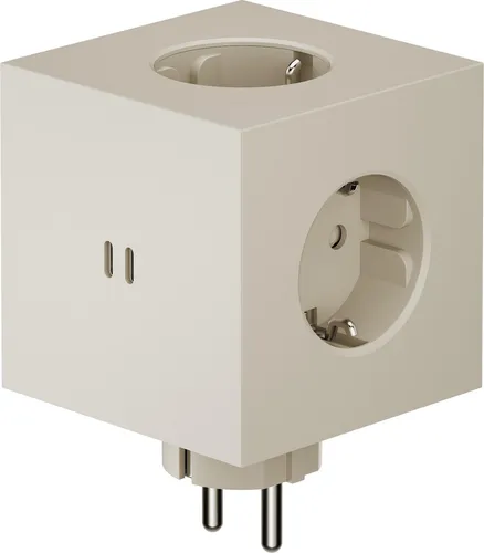 AVOLT Mehrfachstecker SQUARE beige 3-fach in beige von AVOLT