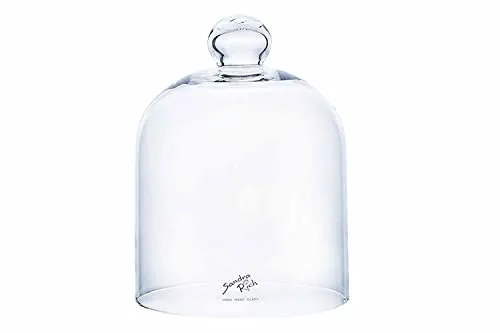 Sandra Rich Glashaube, Abdeckung, Käseglocke Glas D. 14cm H. 18,5cm transparent