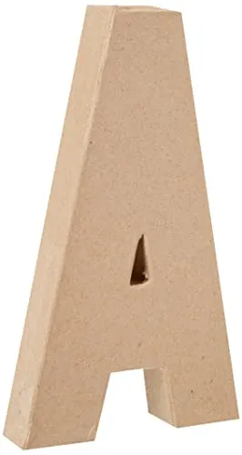 Creativ 100263 Pappmaché Buchstabe A, 20,5 cm, Beige