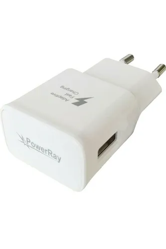 PowerRay Charger PR-TA20EWE, EU Spec 2 Pin with CE, 2000mAH, white, Bulk (PR-TA20EWE)