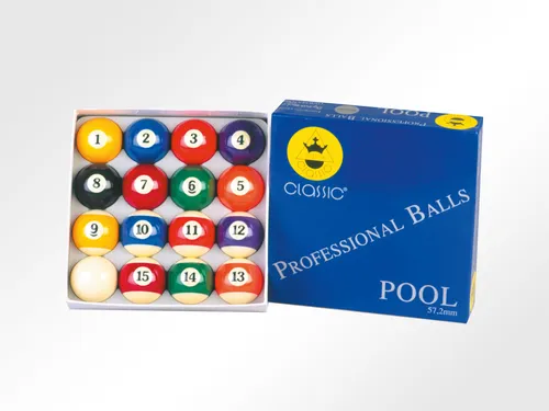 Billardkugelset, Pool, Classic A-Qualität, 57,2 mm von Classic