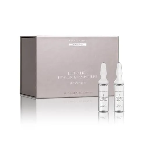 Produktbild KU2 Cosmetics Lift & Fill Hyaluron Ampullen I 30 x 1,5 ml Tag & Nacht Intensivkur I Anti-Aging Feuchtigkeitspflege