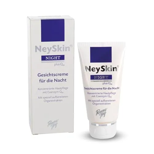 NeySkin Night Gesichtscreme, Feuchtigkeitscreme Gesicht mit Organextrakt, CQ10 und Sheabutter, feuchtigkeitsspendende Nachtcreme für Frauen und Männer, parabenfrei, aus deutscher Herstellung, 50 ml