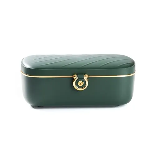 Bella Epoca® Tragbarer elektrischer Speisewärmer, eine elegante beheizbare Lunchbox (900 ml/45 W/220 V), elektrische Lunchbox mit Thermobehälter aus Edelstahl für Büro (grün)