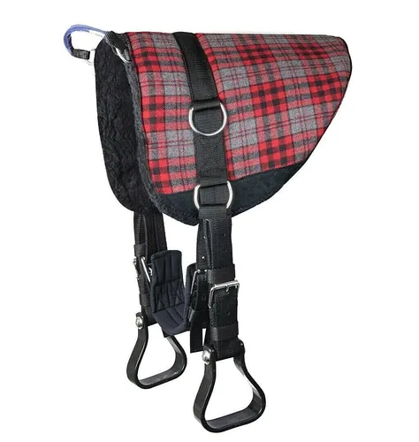 WALDHAUSEN Bare-Back-Pad Reitkissen, SH, grau - Sattel für entspanntes Reiten, mit fixierten Steigbügelriemen und zusätzlichem Ring für optimalen Halt. Ideal für Freizeitreiter.