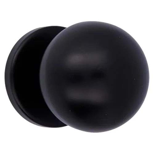 Amig - Türklinken | Aus Edelstahl | Griff: Ø70 mm | Schwarz | Beständig gegen Abrieb, Rost und Korrosion