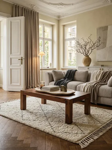 KADIMA DESIGN Couchtisch Massiv-Holz Sheesham 110cm - Eleganter Couchtisch aus massivem Sheesham Holz im Landhaus-Stil, handgefertigt und einzigartig. Ideal für gemütliche Abende im Wohnzimmer mit ausreichend Abstellfläche.