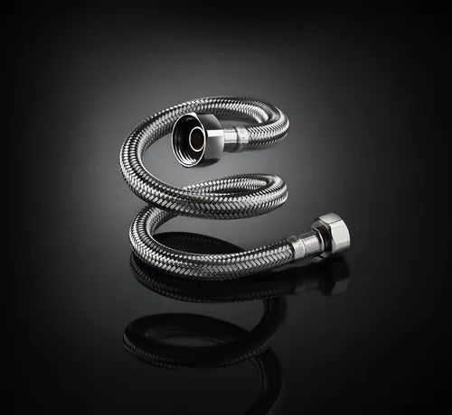 Edelstahl Trinkwasser Panzerschlauch IG/AG 1/2 Zoll DN8 400mm DVGW Flexschlauch