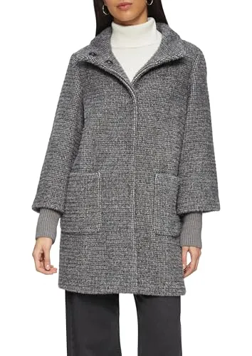 s.Oliver Flauschiger Mantel mit Strickbündchen am Ärmel