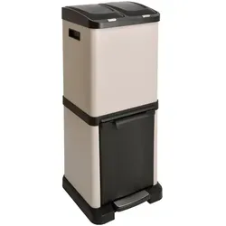 SVITA 3XCOMBO32 Mülleimer Treteimer mit Mülltrennung - Praktischer SVITA 3XCOMBO32 Treteimer mit 32 Liter Volumen. Ideal für Mülltrennung mit 2x 8L und 16L Fächern. Hygienisch, einfach zu reinigen und perfekt für Küche, Büro oder Bad. Maße: 77 x 33 x 33 cm.
