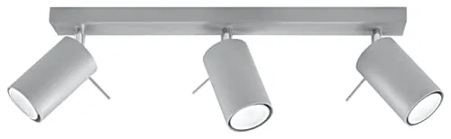 Sollux SL.0451 Deckenleuchte RING 3 grau - Lampen im minimalistischen Design mit verchromten Gelenken für regulierbares Licht. Ideal für Loftwohnungen und moderne Räume, langlebig und hochwertig.