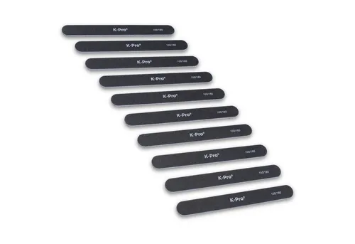 K-Pro Sandblatt-Nagelfeile Profi Sandblattfeile Set 100/180 gerade - 10 Stück, 10-tlg.
