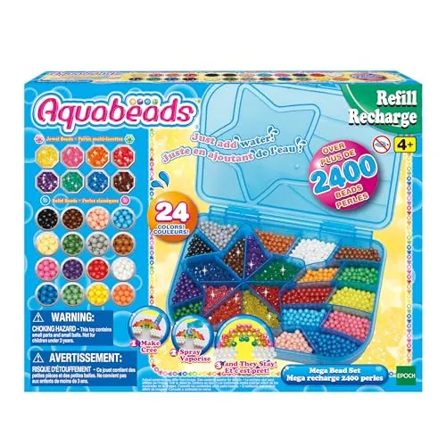 Aquabeads 31502 Maxi Nachfüllbox - Sets für kreative Bastelstunden, mit 2400 Perlen für unbegrenzten Spaß und kreative Entfaltung für Kinder ab 4 Jahren.