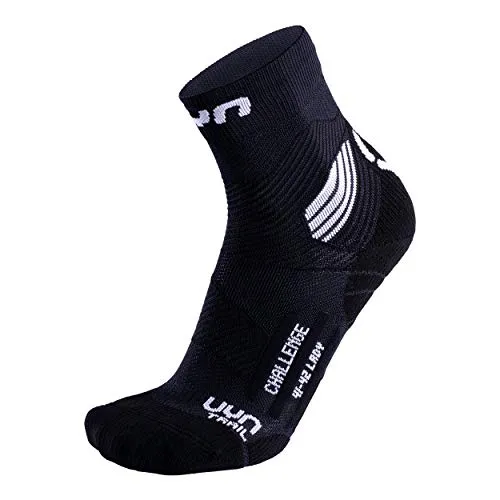 UYN Damen Run Trail Challenge Socke, Black/White, 30 EU von UYN