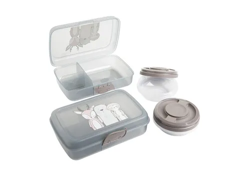 Centi Lunchbox Lunchbox Kinder mit Fächern und Clickverschluss, Kunststoff, (4er-Set)