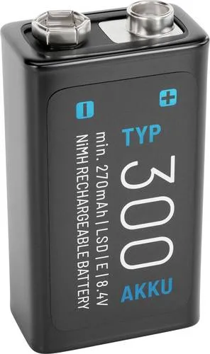 Absina 300 9V Block-Akku NiMH 270 mAh 8.4V 1St.