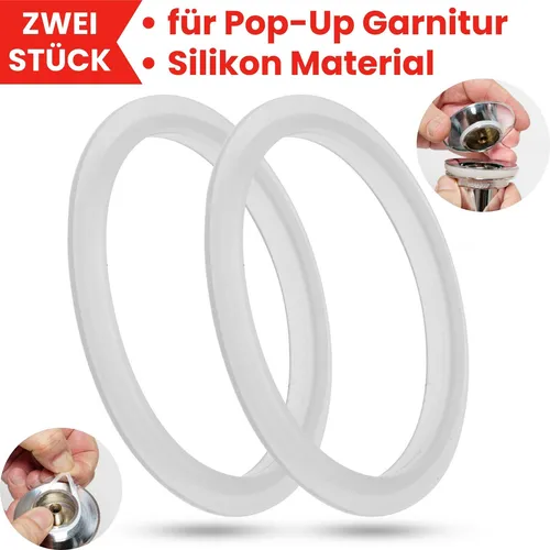 Lippendichtung Pop Up Abfluss Dichtung Dichtring Popup O-Ringe Verschluss Ring