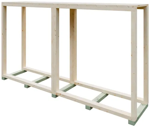 Kiehn-Holz Kaminholzregal aus nordischer Fichte, BxTxH: 194x43x110 cm
