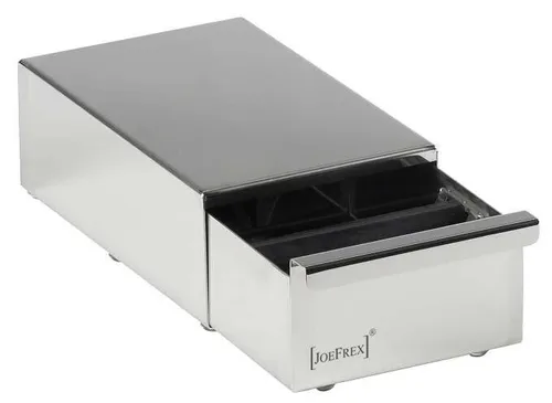 JoeFrex Sudschublade D Mini Abschlagbox - Praktisches Zubehör für Home Barista, ideal zum einfachen Entsorgen von Kaffeesatz mit Siebträger-Kompatibilität.
