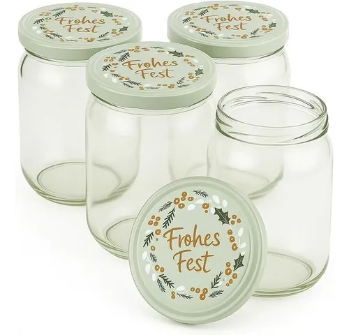 Blumixx Einmachglas mit Schraubdeckel für Erntezeit, Konservierung & schöne Aufbewahrung, (32-tlg)
