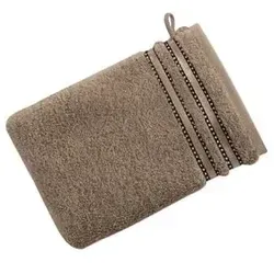 Vossen Waschlappen Cult de Luxe 16 x 22 cm Baumwolle Braun in oliv von Vossen