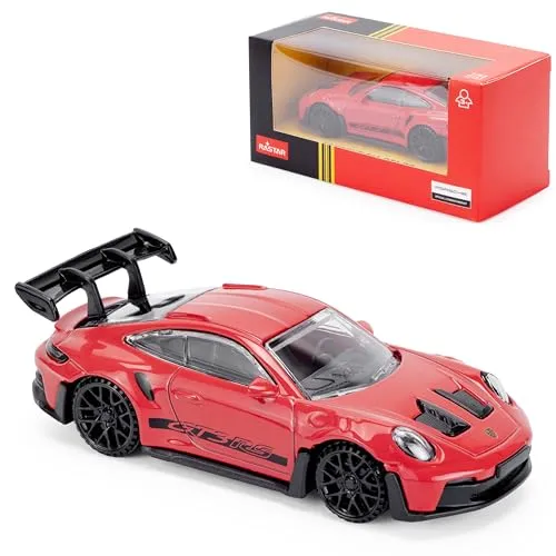 CMJ Porsche 911 GT3 RS 1:43 Modellauto aus Druckguss – Rot | Präzises Sammlermodell | Offiziell Lizenziertes Produkt