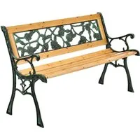 Juskys Gartenbank Venezia - Bequeme Rückenlehne für 2 Personen - Sitzbänke für den Außenbereich, wetterfestes Material und romantisches Rosen-Design, ideal für entspannte Stunden im Garten.