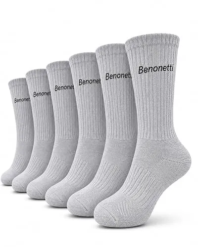 Benonetti Unisex Tennissocken - 9er Pack aus Baumwolle mit verstärkten Fersen - Hochwertige Unisex Tennissocken aus Baumwolle im 9er Pack. Mit verstärkten Fersen und Fußspitzen bieten sie Komfort und Langlebigkeit. Ideal für sportliche Aktivitäten und den Alltag.