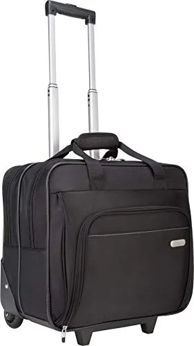 Targus, 40,6 cm rollbare Laptoptasche, schwarz – Reise-Aktenkoffer und kleine Rolltasche – geräumige, mit Schaumstoff gepolsterte Laptoptasche 40,6 cm (TBR003US)