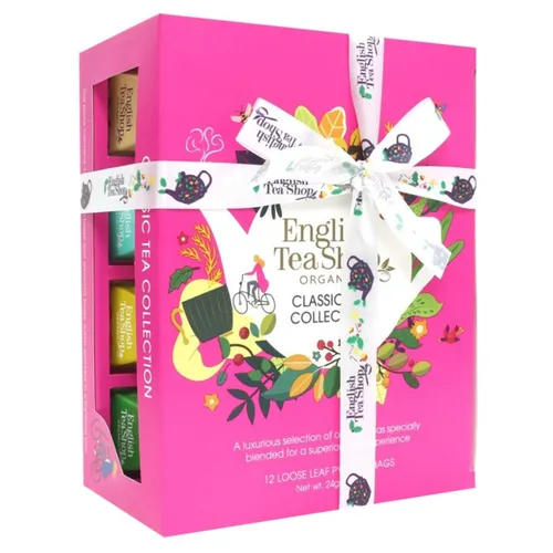 English Tea Shop Klassische Tee-Sammlung Rosa - 12 Stück - Tee-Set mit 12 verschiedenen Sorten, ideal für jeden Tag und perfekt für Teeliebhaber.