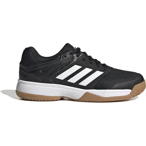 adidas Speedcourt Shoes - Core Black/Cloud White/Gum, 33 EU - Laufschuhe mit hervorragender Dämpfung und Grip, ideal für schnelle Bewegungen auf dem Platz. Eine Nummer größer kaufen für optimalen Komfort.