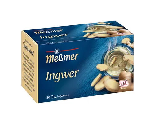 Meßmer Tee, Meßmer Ingwer Tee kuvertiert würzigscharf belebend Genuss 40g