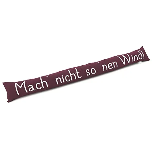 heimtexland ® Zugluftstopper Windstopper Fenster Kissen Türdichtung Fensterdichtung dekorativ Bedruckt mit 46% Sandfüllung OPTIMALE ABDICHTUNG Deko Geschenk Fensterkissen Typ378 Beere