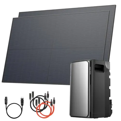 Solarway® 1000Wp / 800W Balkonkraftwerk mit EcoFlow Stream Max - Monokristalline Solarmodule mit 800W Leistung, platzsparendes Design und smarte App-Steuerung für maximale Energieeffizienz und Kontrolle.