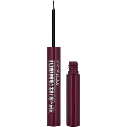 Produktbild Maybelline New York Tattoo Liner Dip-Ink 103 Burgundy Boost – flüssiger Eyeliner in Dunkelrot mit Flex-Ink-Technologie und bis zu 36 Stunden Halt, 3.5 ml