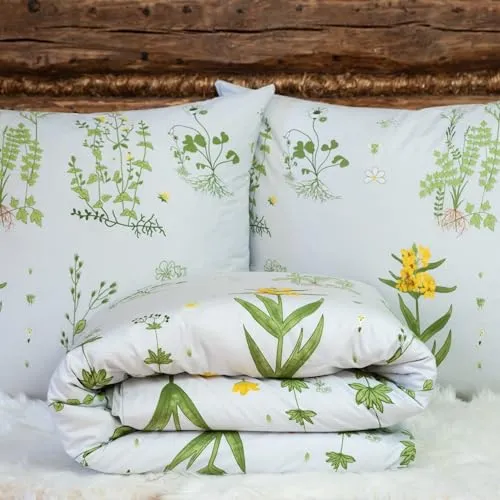 Cotton Market Bettwäsche 200x200 cm - Bettwäsche Baumwoll-Mikrofaser - Bettwäsche-Sets 3 Teilig - Bettbezug 200 cm und 2 Kissenbezug 70x80 cm - SELLEDIN