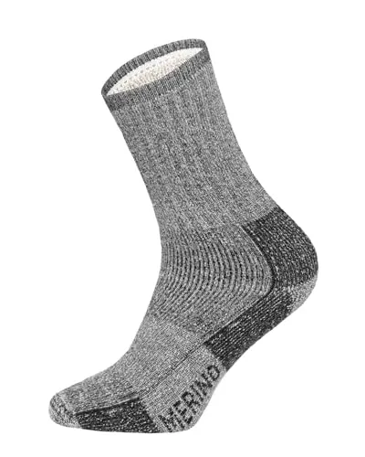 HomeOfSocks Ein Paar 85% Wollsocken Merino Trekking Outdoor Wanderlust Anthrazit 47-50