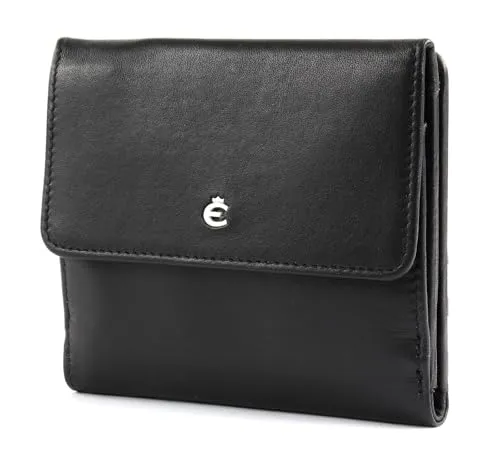 Esquire Wallet 00394900 Black - Herren-Geldbörse 10,5 x 9 cm, stilvolles Design für moderne Männer