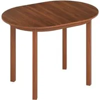 Costway Ovaler Esstisch aus Walnuss Holz 110 x 78 x 77 cm von Costway