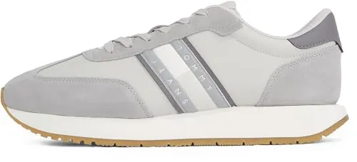 Tommy Hilfiger Sneaker Kontrastdetails EM0EM01502_GRPRZ, Größe 42 - Sneaker mit kontrastierenden Details und herausnehmbarer Einlegesohle für individuellen Komfort. Ideal für einen sportlich-eleganten Look und vielseitig einsetzbar.