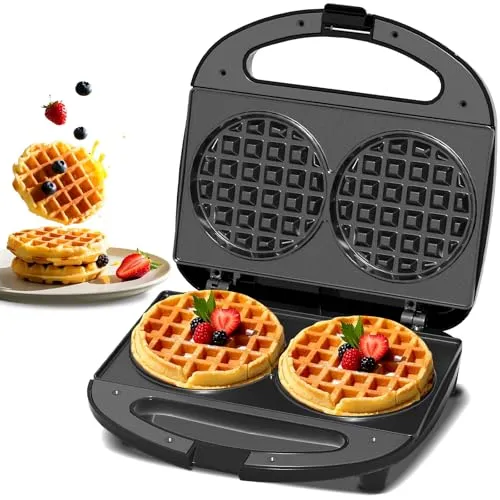 Kompaktes Doppel-Waffeleisen mit Antihaftbeschichtung