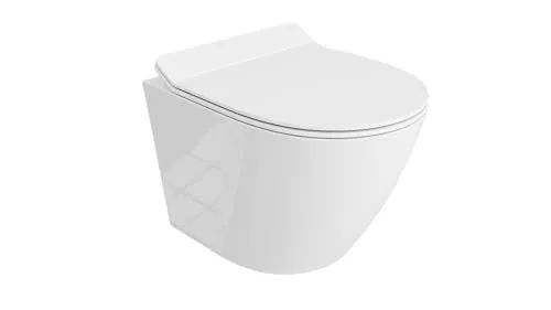 domino LAVITA Wand-WC SOGO Slim mit Absenkautomatik - WC-Sitz mit Soft-Close und Quick-Release, spülrandloses Design für optimale Hygiene und einfache Reinigung. Ideal für moderne Bäder.