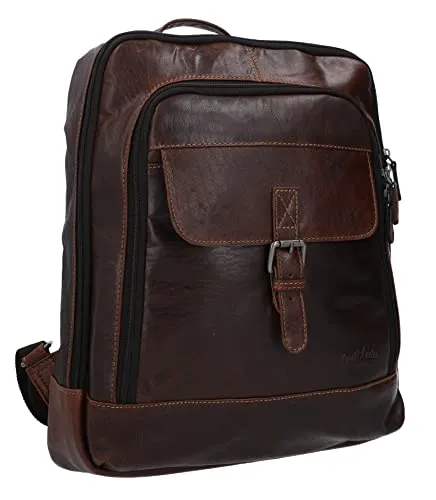 Gusti Lederrucksack Niki - Stilvoller Business-Rucksack mit Laptopfach - Tagesrucksäcke aus robustem Echtleder, ideal für Stadt und Wanderungen, mit praktischem Laptopfach und langlebiger, pflanzlicher Gerbung für langanhaltende Qualität.