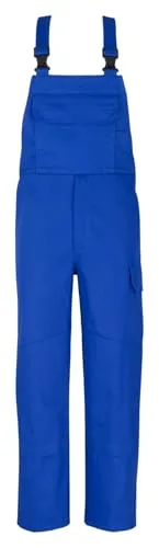 beb Handwerk Herren Latzhose Basic Baumwolle in Kornblau, Größe 106 - Strapazierfähige Latzhose mit doppelt genähten Taschen, seitlichen Stretcheinsätzen und Knieverstärkung für optimale Bewegungsfreiheit im Arbeitsalltag.